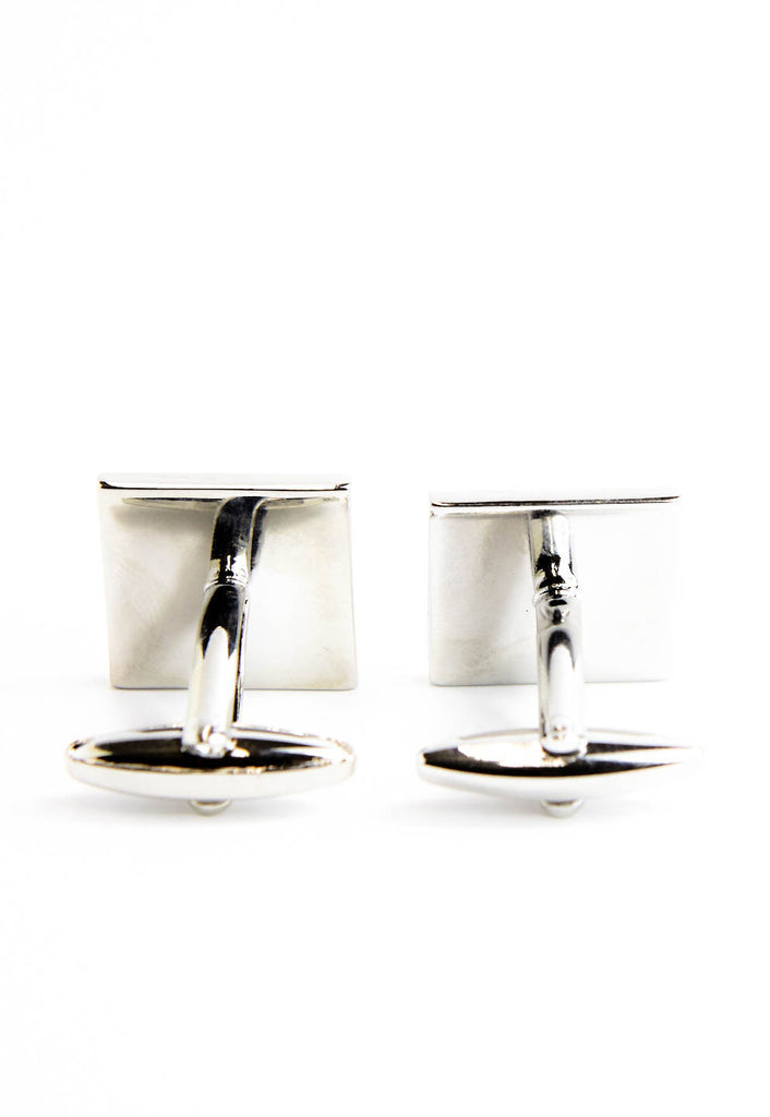 Plain Dark Blue Square Cufflinks
