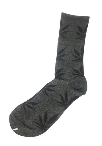 Glee Series Dark Grey Leaf Grey Socks