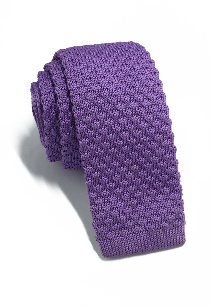 Interlace Series Light Purple Knitted Tie