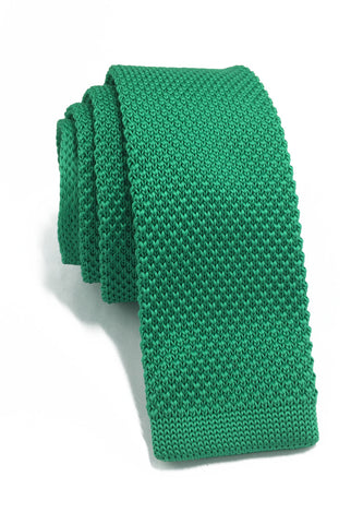 Interlace系列亮绿色针织领带