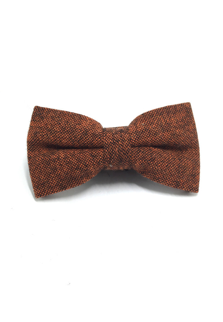 Dolly Series Reddish Brown Wool Pre-tied Bow Tie