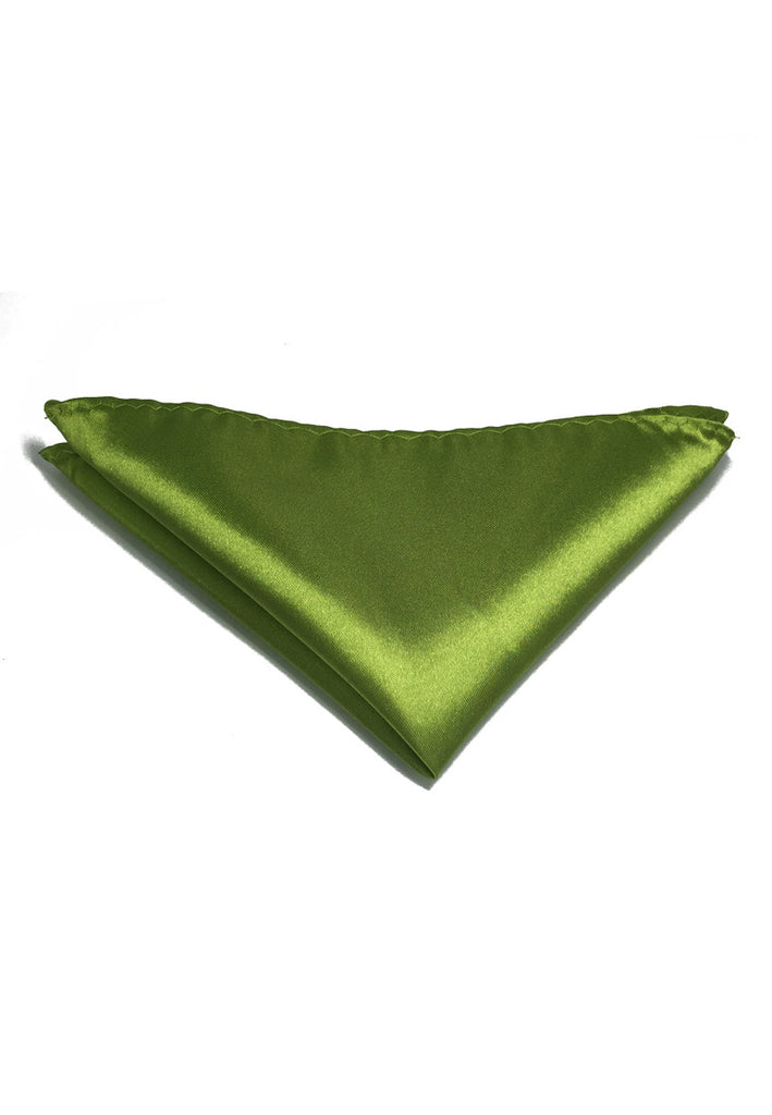 Lustrous Series Olive Green Polyester Pocket Square