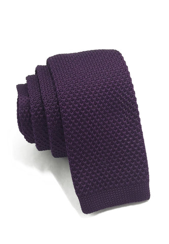 Interlace系列深紫色针织领带