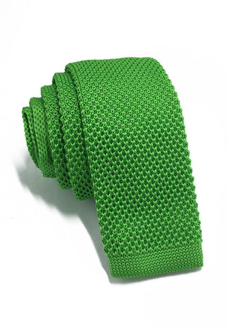 Interlace系列苹果绿针织领带
