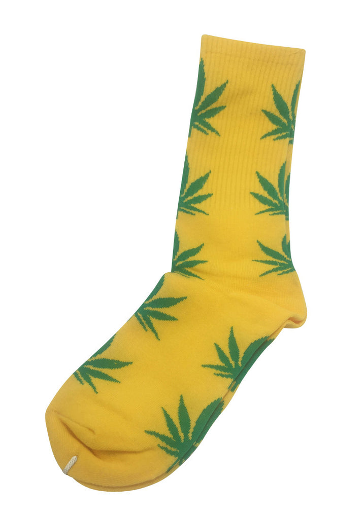 Glee Series Green Leaf Yellow Socks