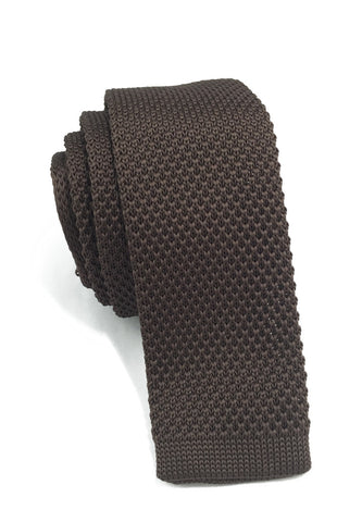 Interlace系列深棕色针织领带