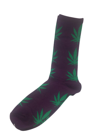 Glee Series Green Leaf Purple Socks