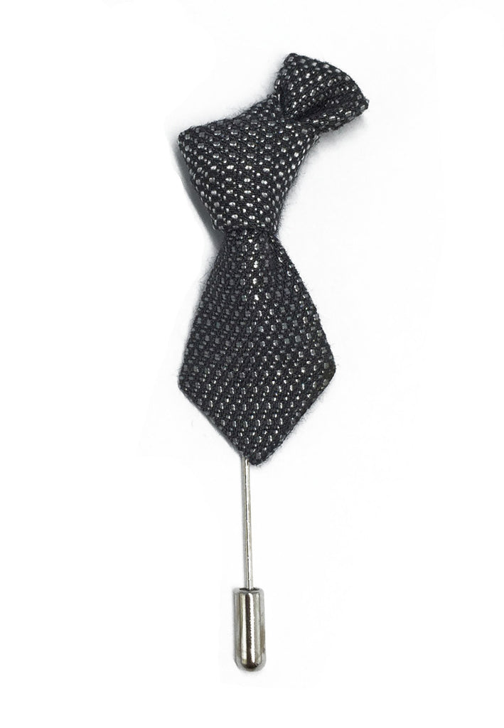 灰色 &amp; 银色小领带徽章