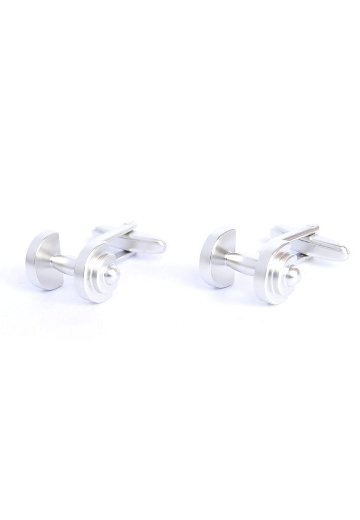 Matt Silver Gym Weight Lifters Dumbells Cufflinks