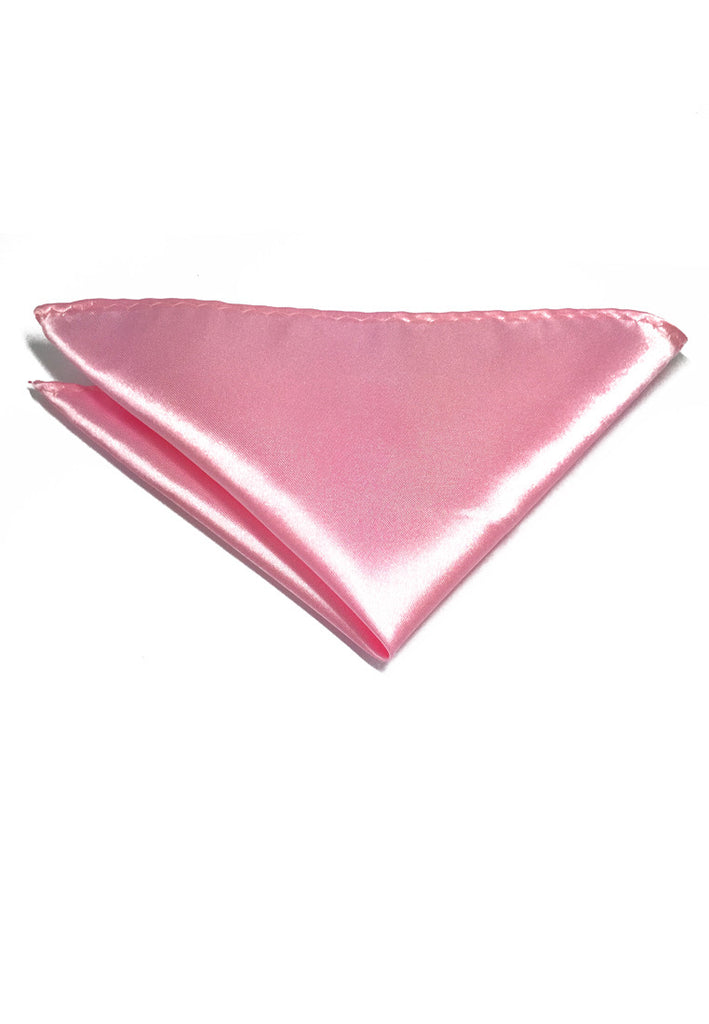 光泽系列淡粉色涤纶口袋巾