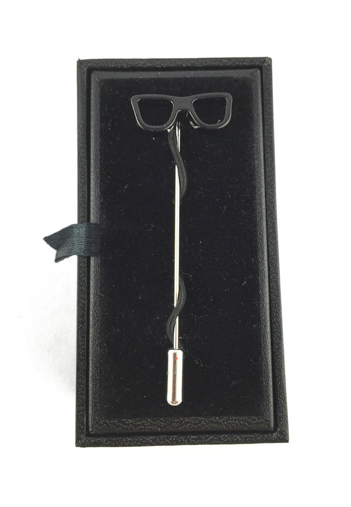 Pin Lapel Cermin Mata Hitam