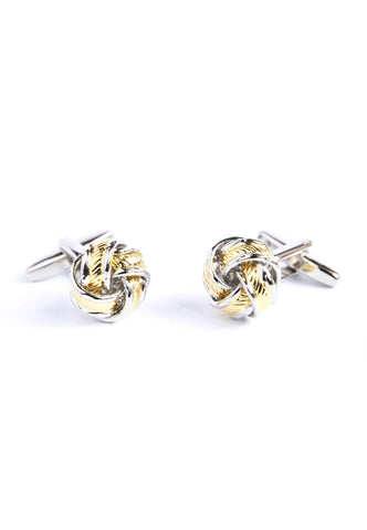 Two Tone Knot Style Cufflinks