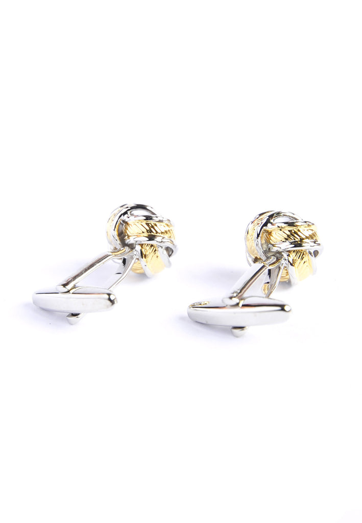 Two Tone Knot Style Cufflinks