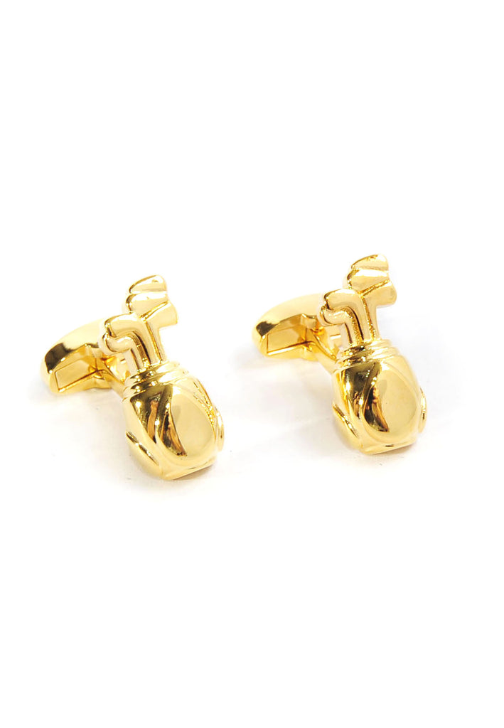 Gold Plated Golfers Golf Bag Cufflinks