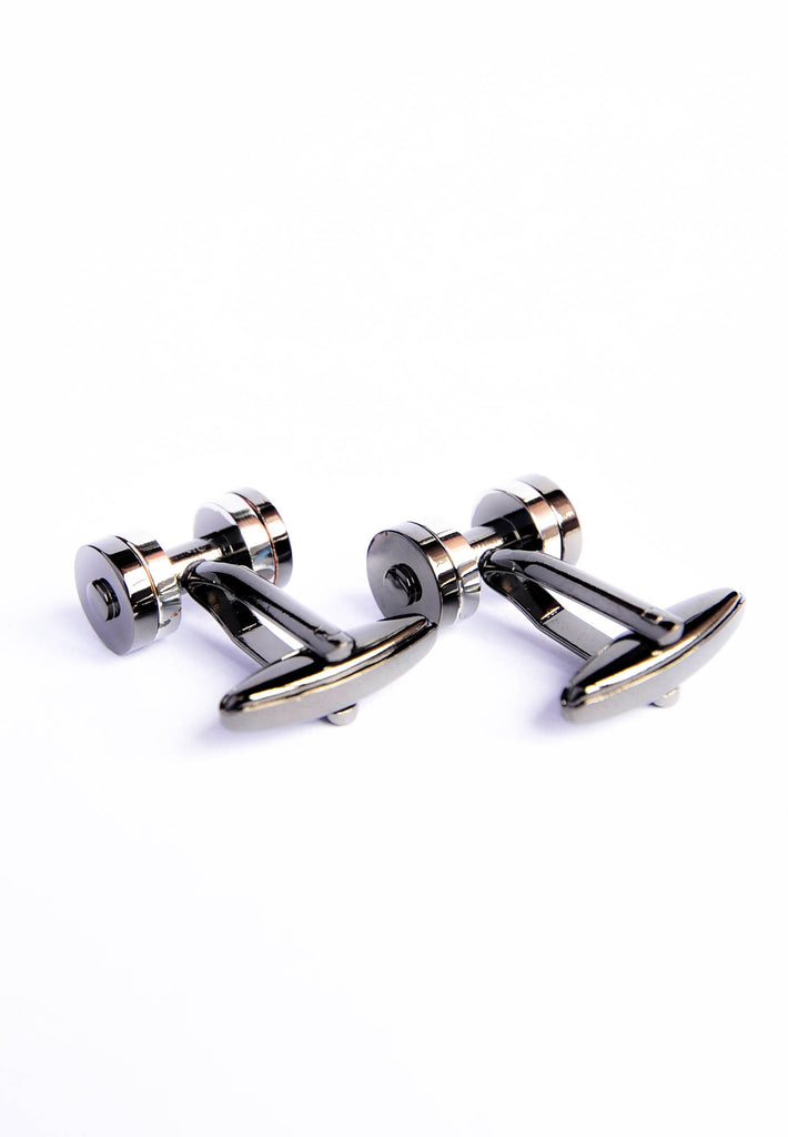 Gunmetal Two Tone Weight Lifters Cufflinks