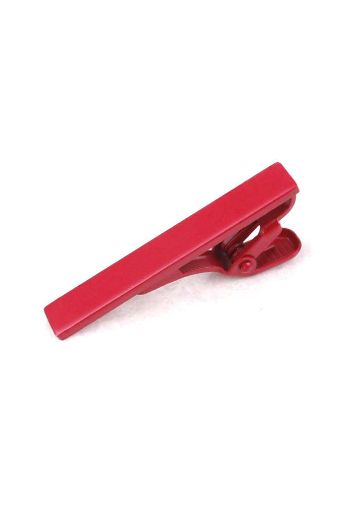 Plain Red Tie Clips