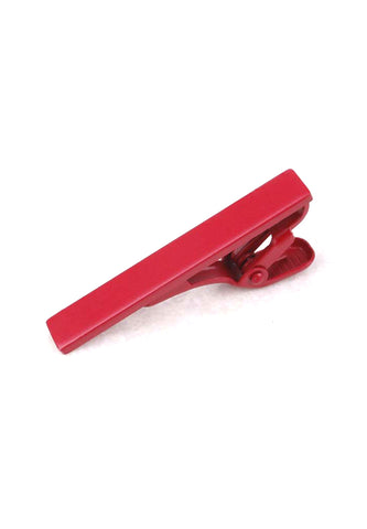 Plain Red Tie Clips