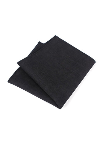 麂皮系列黑色口袋方巾