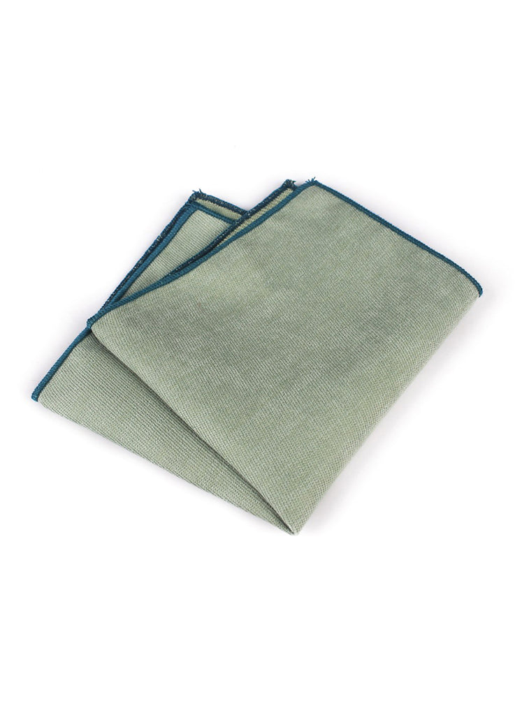 Suede Series Pale Green Pocket Square