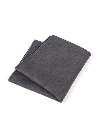 麂皮系列深灰色口袋方巾