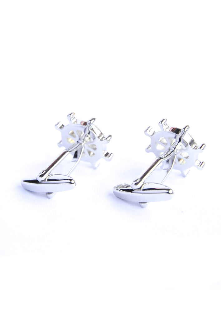 Two Tone Ship Wheels Cufflinks