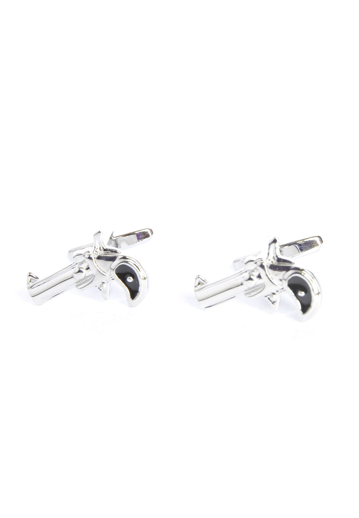 Sixgun Pistol Shooting Gun Cufflinks