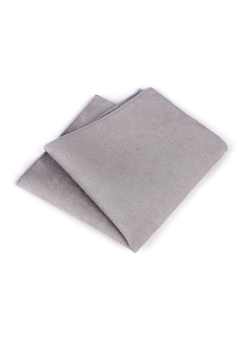 麂皮系列浅灰色口袋方巾