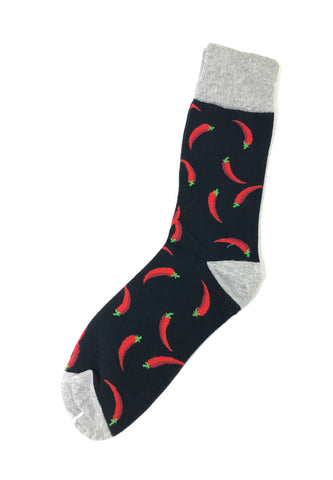 美食系列辣椒印花设计袜子