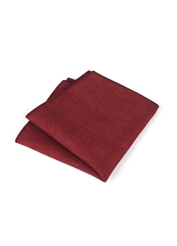 麂皮系列深红色口袋方巾
