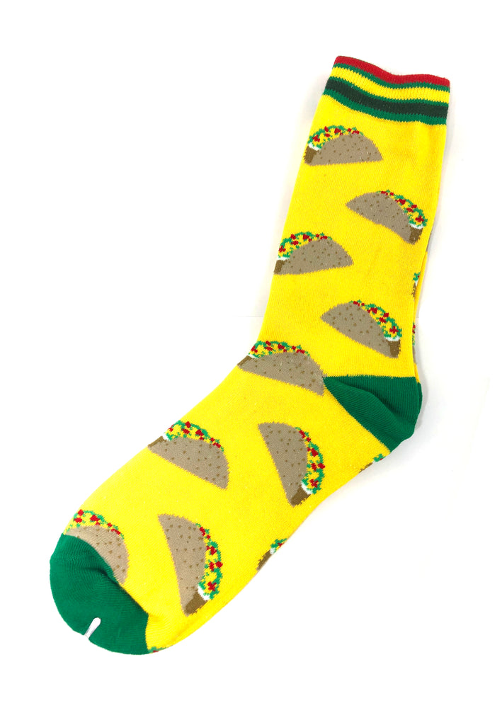 美食系列玉米饼印花设计袜子