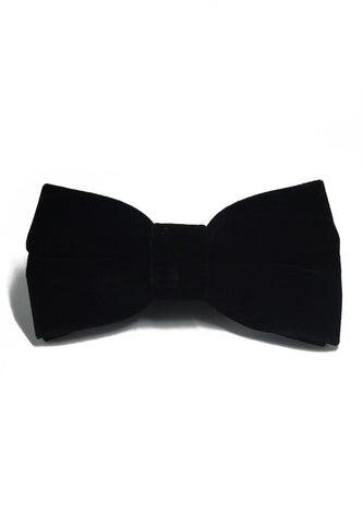 Suede Series Black Velvet Bow Tie