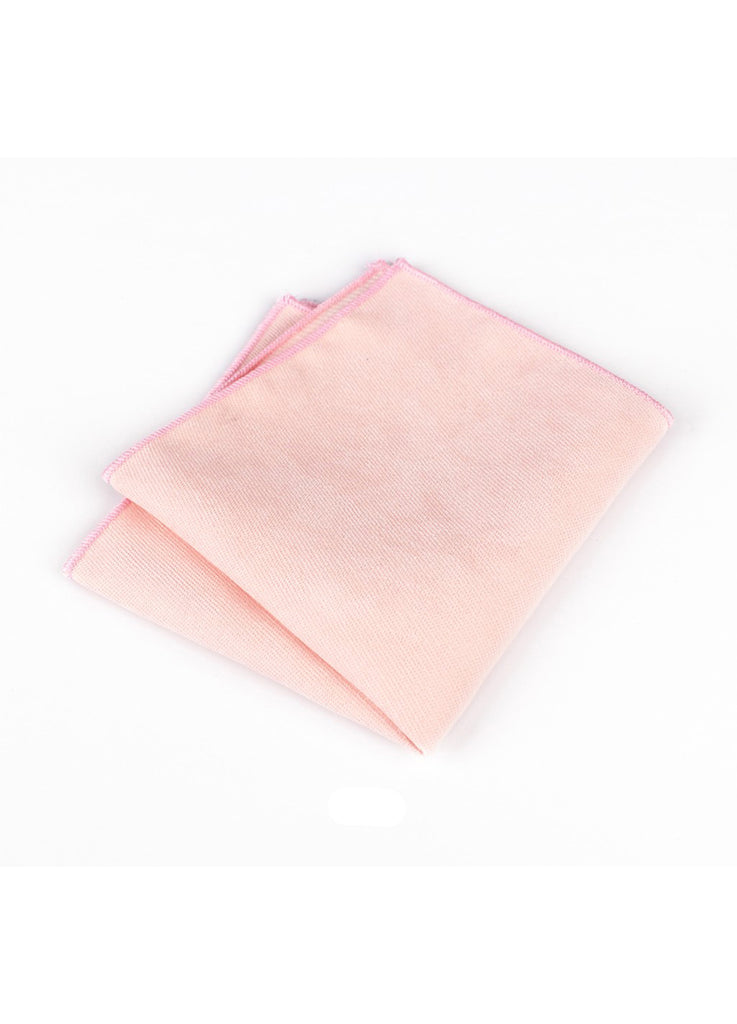 麂皮系列浅粉色口袋方巾