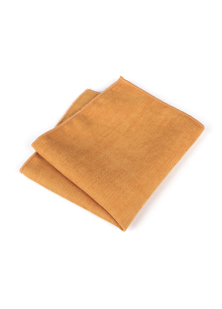 Suede Series Orange Pocket Square
