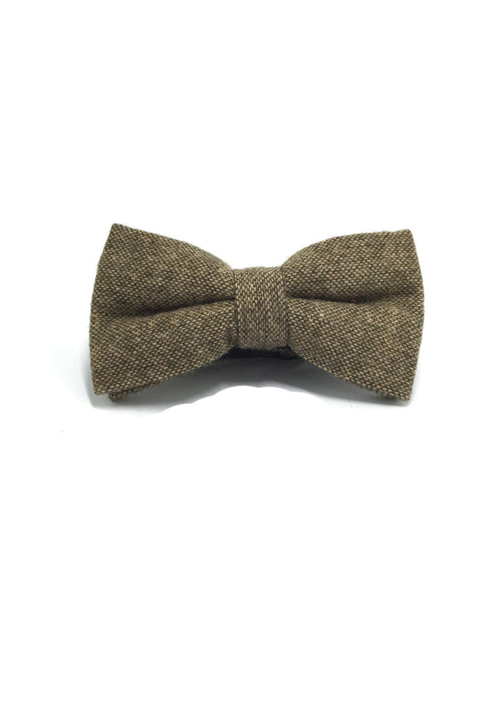 Dolly Series Copper Brown Wool Pre-tied Bow Tie