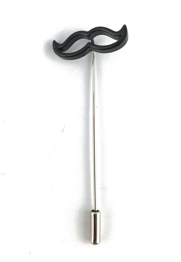 Pin Lapel Misai Hitam