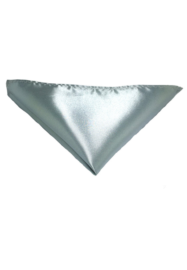 Lustrous Series Silver Polyester Pocket Square