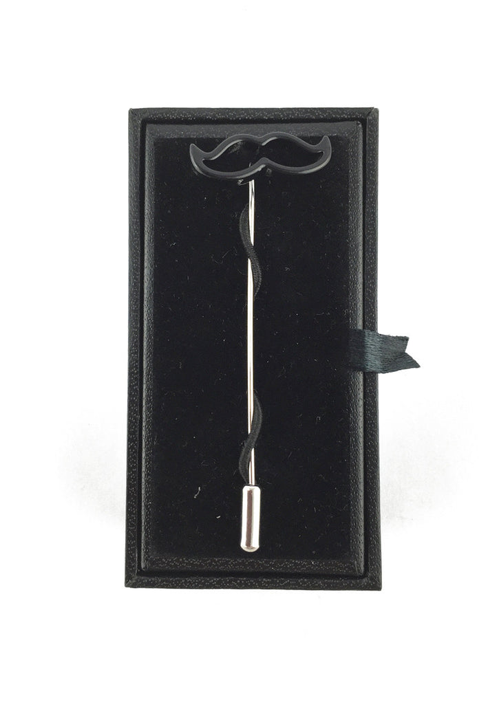 Pin Lapel Misai Hitam
