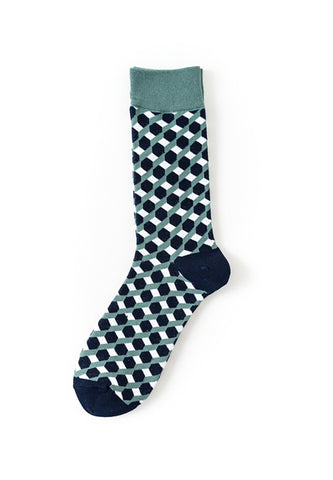 Tron Series Blue And White Patterned Socks