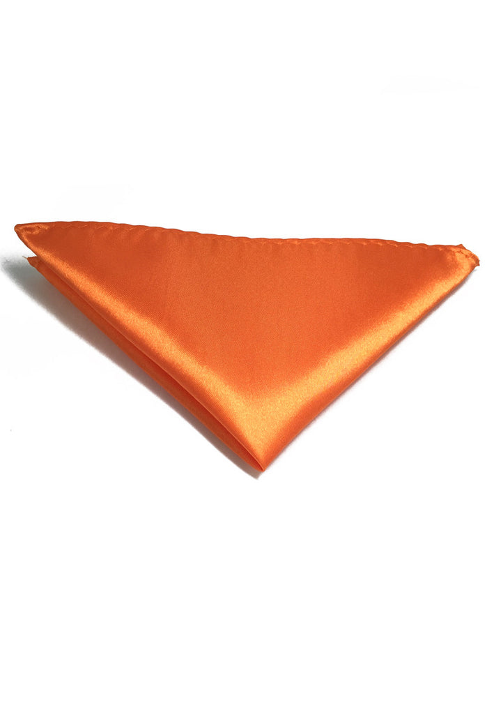 Lustrous Series Orange Polyester Pocket Square