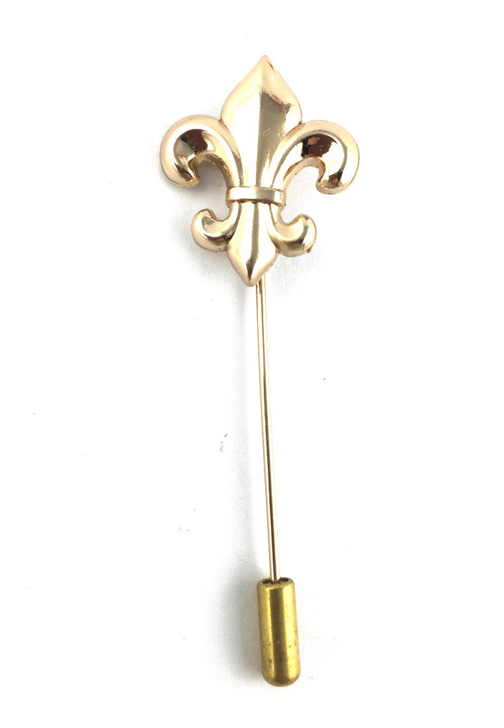 Gold Fleur De Lys Lapel Pin