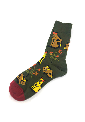 亚马逊系列猫印花袜子