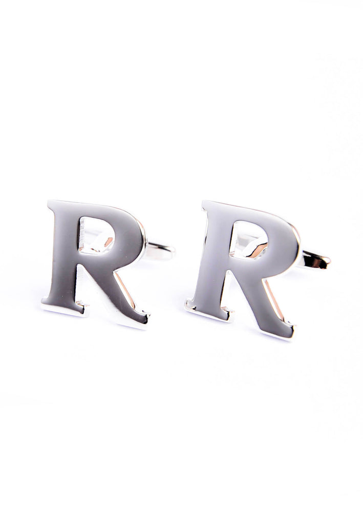 Manset Monogram Abjad Bersalut Rhodium - R