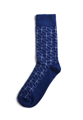 Tron 系列蓝色图案袜子