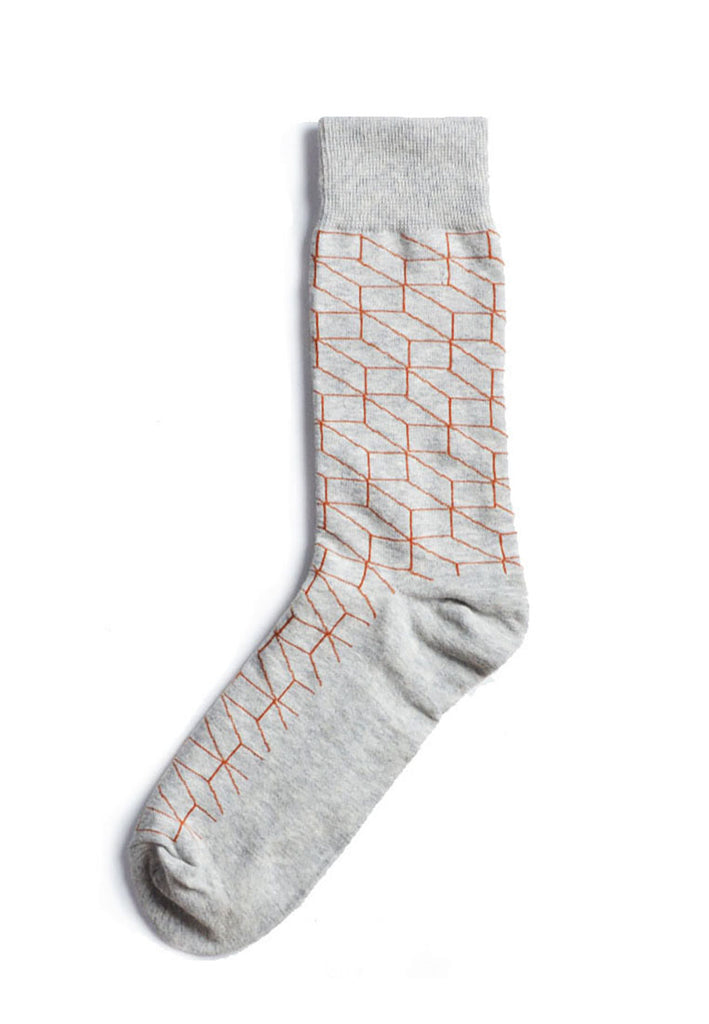 Tron Series Grey Patterned Socks