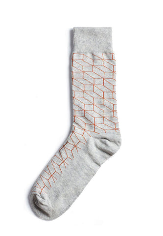 Tron Series Grey Patterned Socks