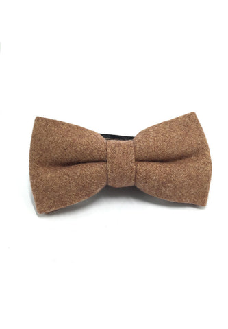 Dolly Series Rust Brown Wool Pre-tied Bow Tie