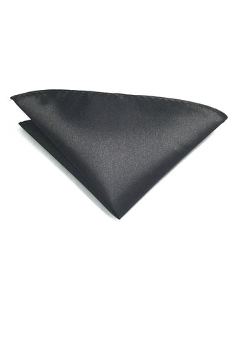 Lustrous Series Black Polyester Pocket Square