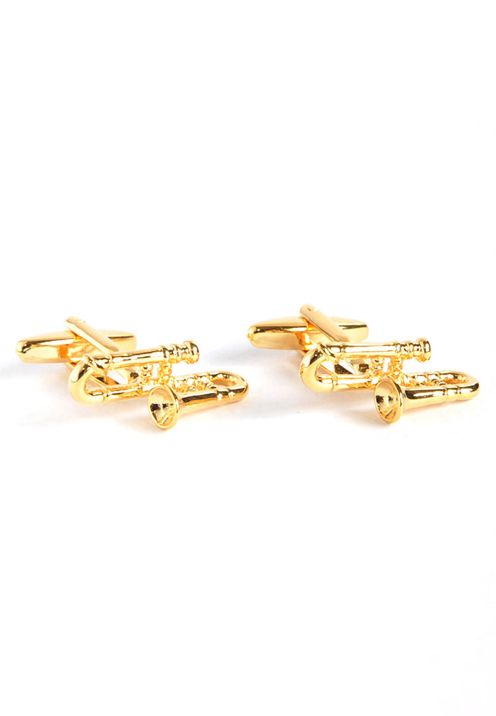 Brass Band Golden Trombones Cufflinks