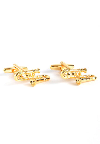 Brass Band Golden Trombones Cufflinks
