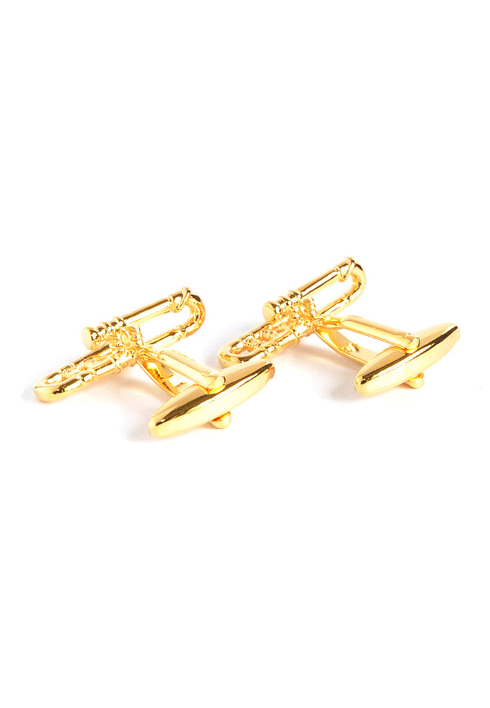 Brass Band Golden Trombones Cufflinks